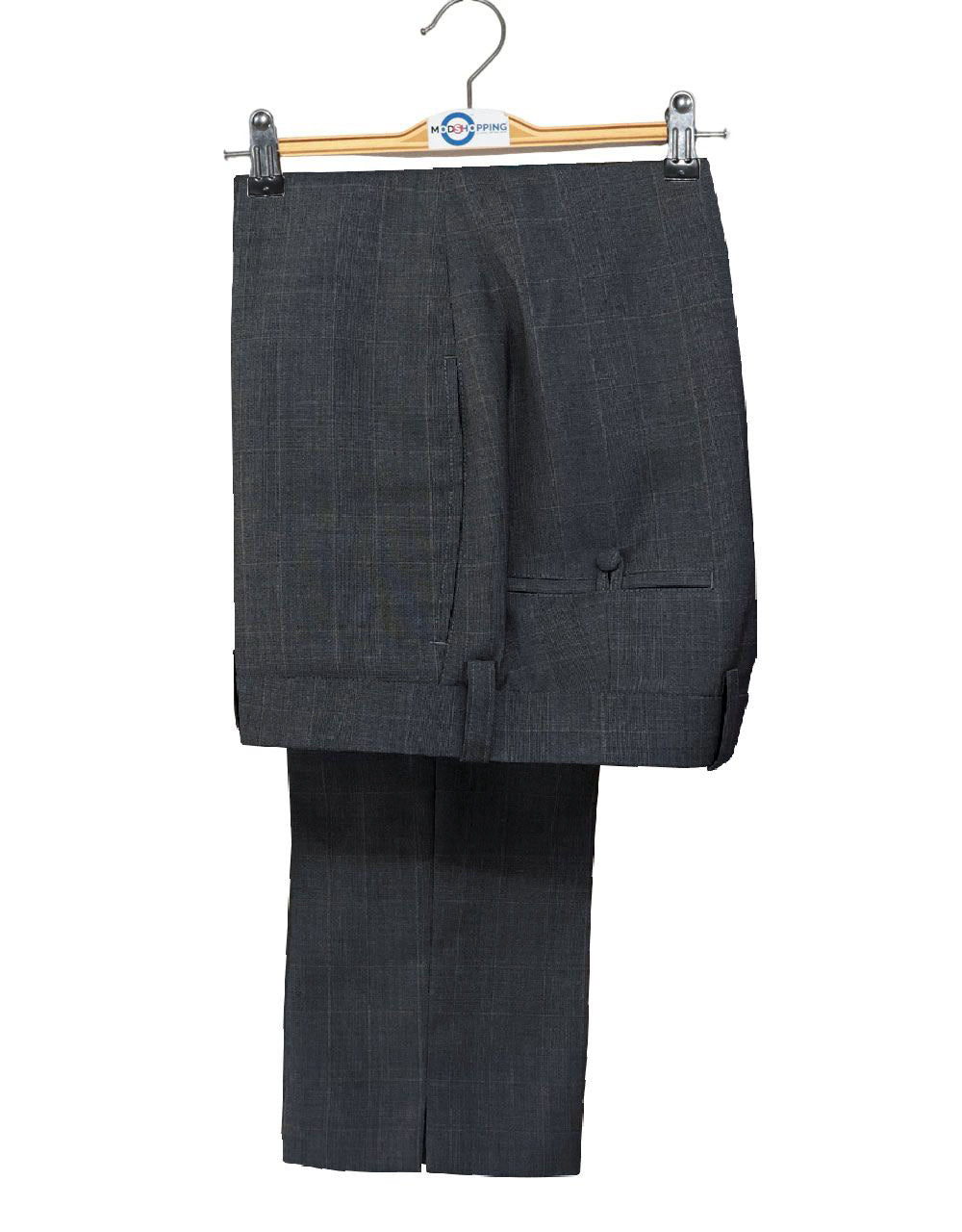 Mod Suit - Charcoal Grey POW Check Double Breasted Suit