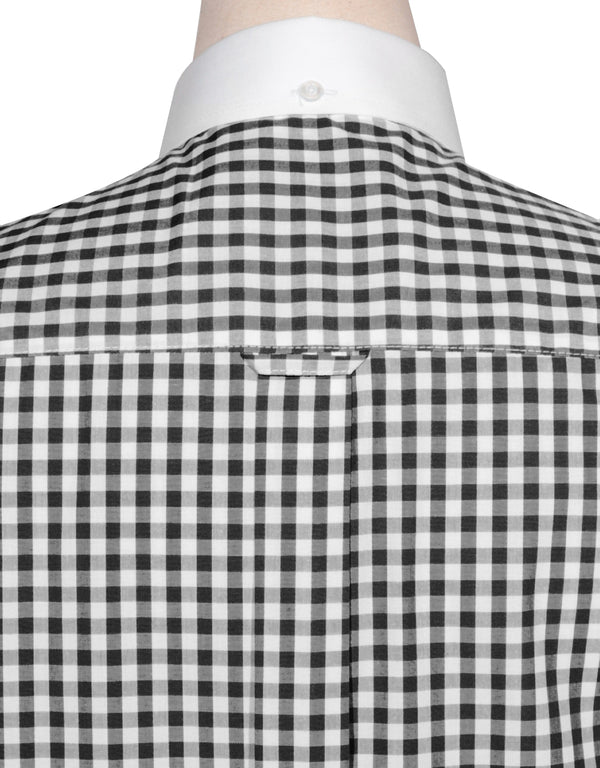 Button Down Shirt -  Black Gingham Check Shirt