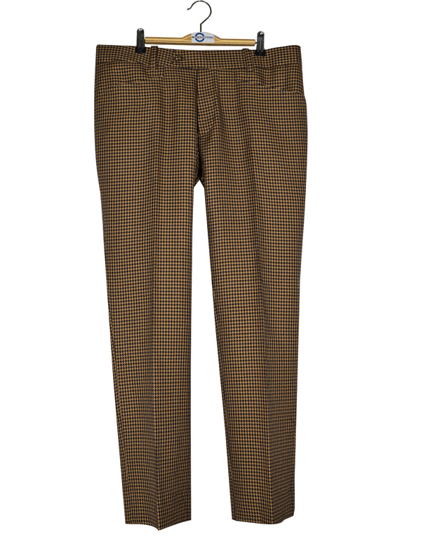 3 Piece Suit - Brown And Black Houndstooth Suit