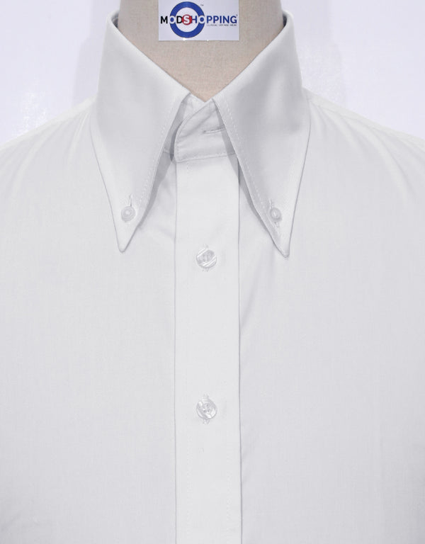 Button Down Shirt - White Button Down Collar Shirt