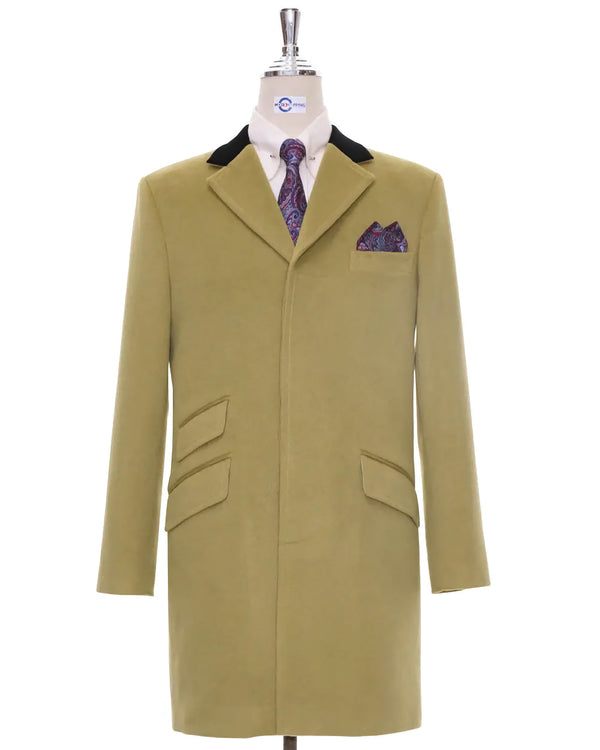 Over Coat Men's | 60s Mod Winter Wool Camel Over Coat