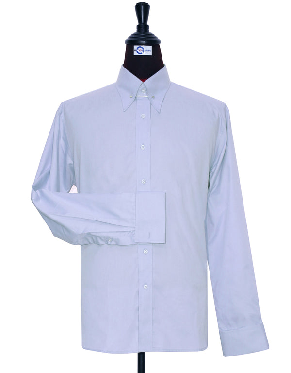 Men's Pin Collar Shirt - Light Sky Blue Pin Collar Shirt