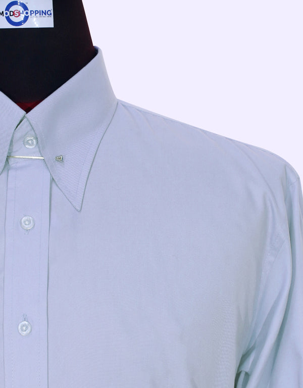 Men's Pin Collar Shirt - Light Sky Blue Pin Collar Shirt