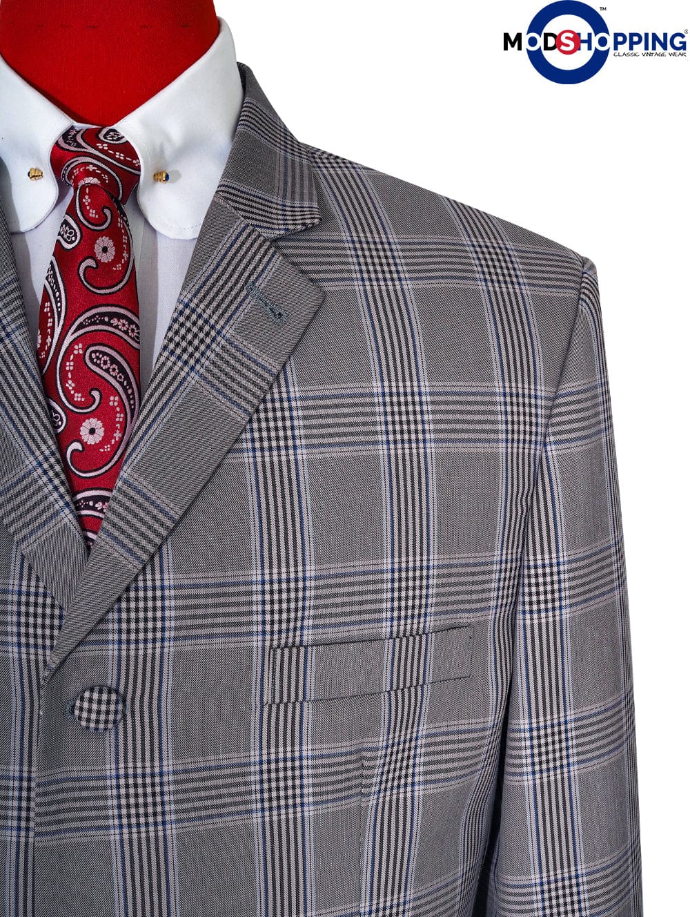 Light Grey Glen Paid Check Blazer