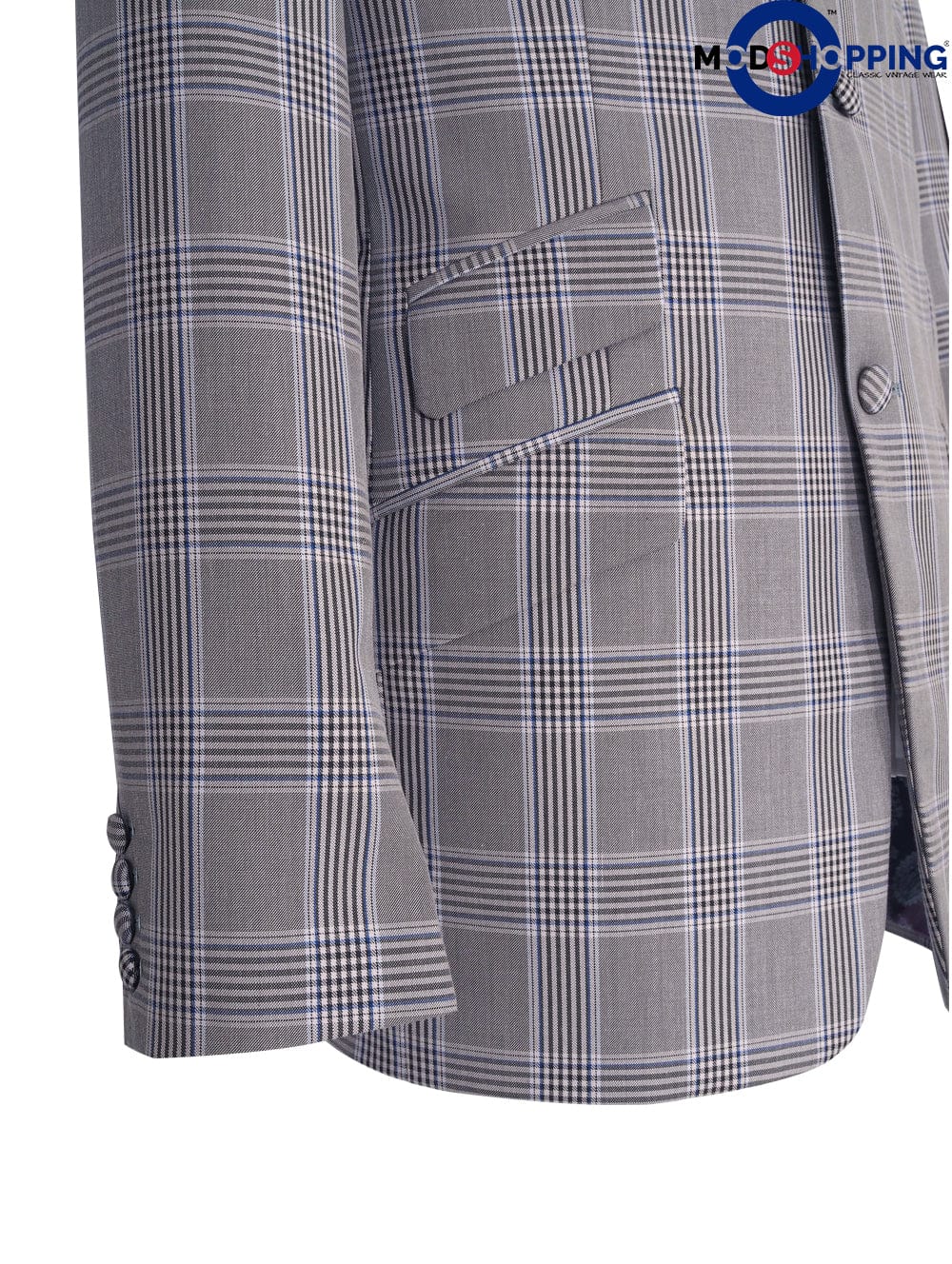 Light Grey Glen Paid Check Blazer