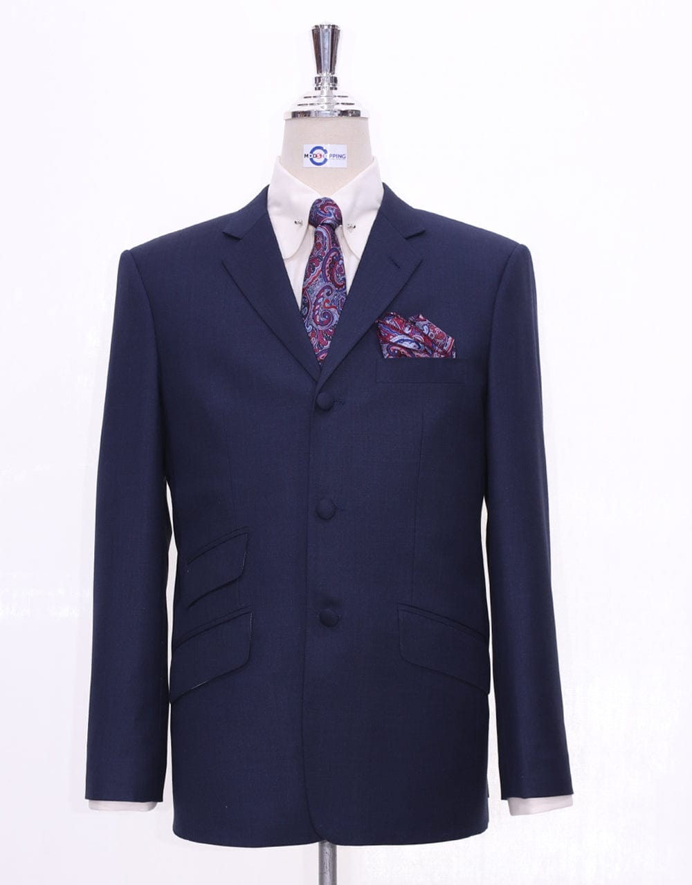 This Jacket Only - Navy Blue Mod Blazer Jacket Size 44L