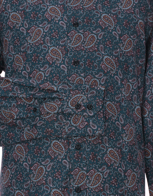 Paisley Shirt | 60s Style Multi Color Paisley Men Shirt