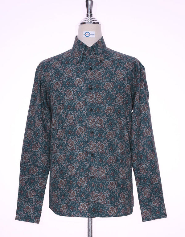 Paisley Shirt | 60s Style Multi Color Paisley Men Shirt