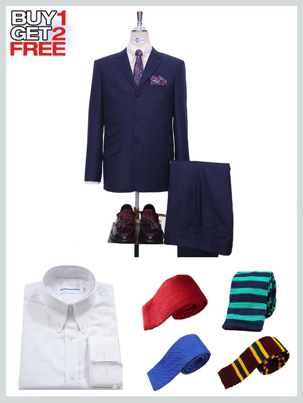 Suit Package Navy Blue Suit Buy 1 Get 2 Free