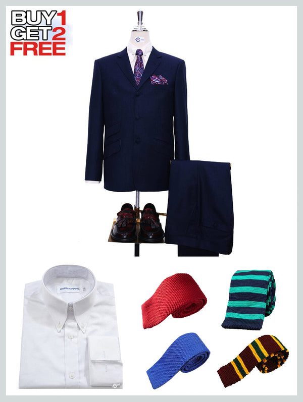 Suit Package Dark Navy Blue Suit Buy 1 Get 2 Free