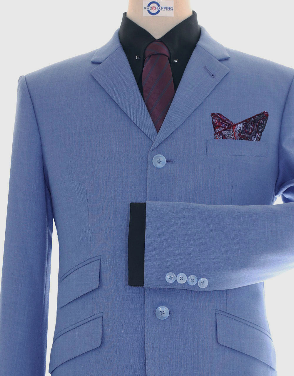 Mod Suit - 60s Mod Clothing Pale Blue Suit