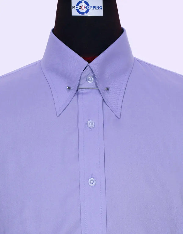 pin collar shirt | lavender color shirt for men Modshopping Clothing