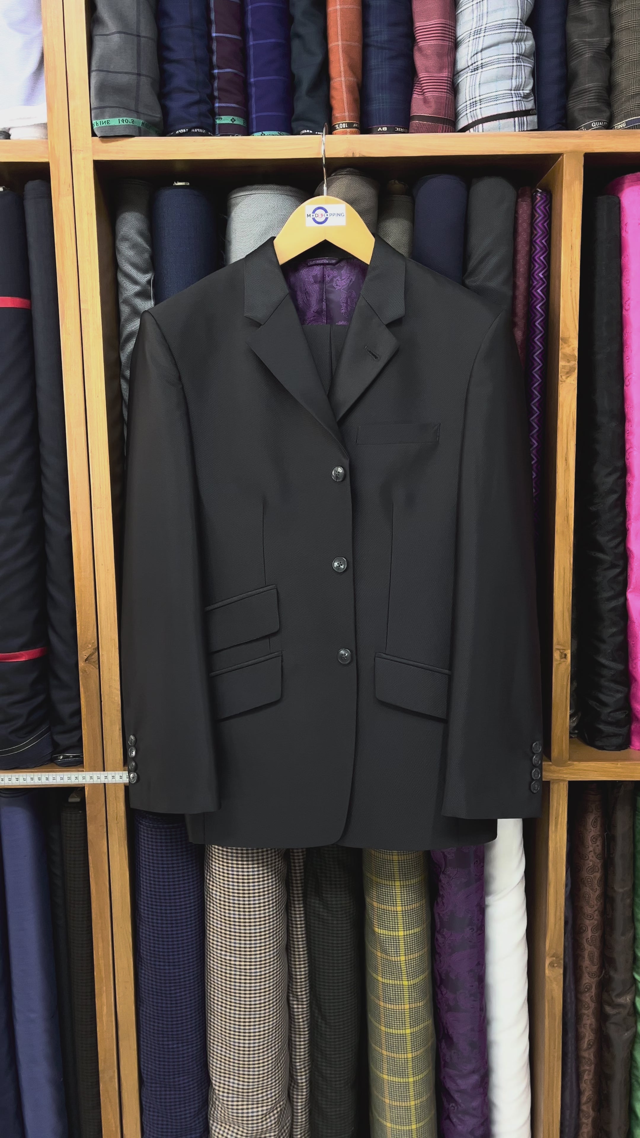 Load video: Tonic Suit | 60s Style Dark Charcoal Tonic Suit