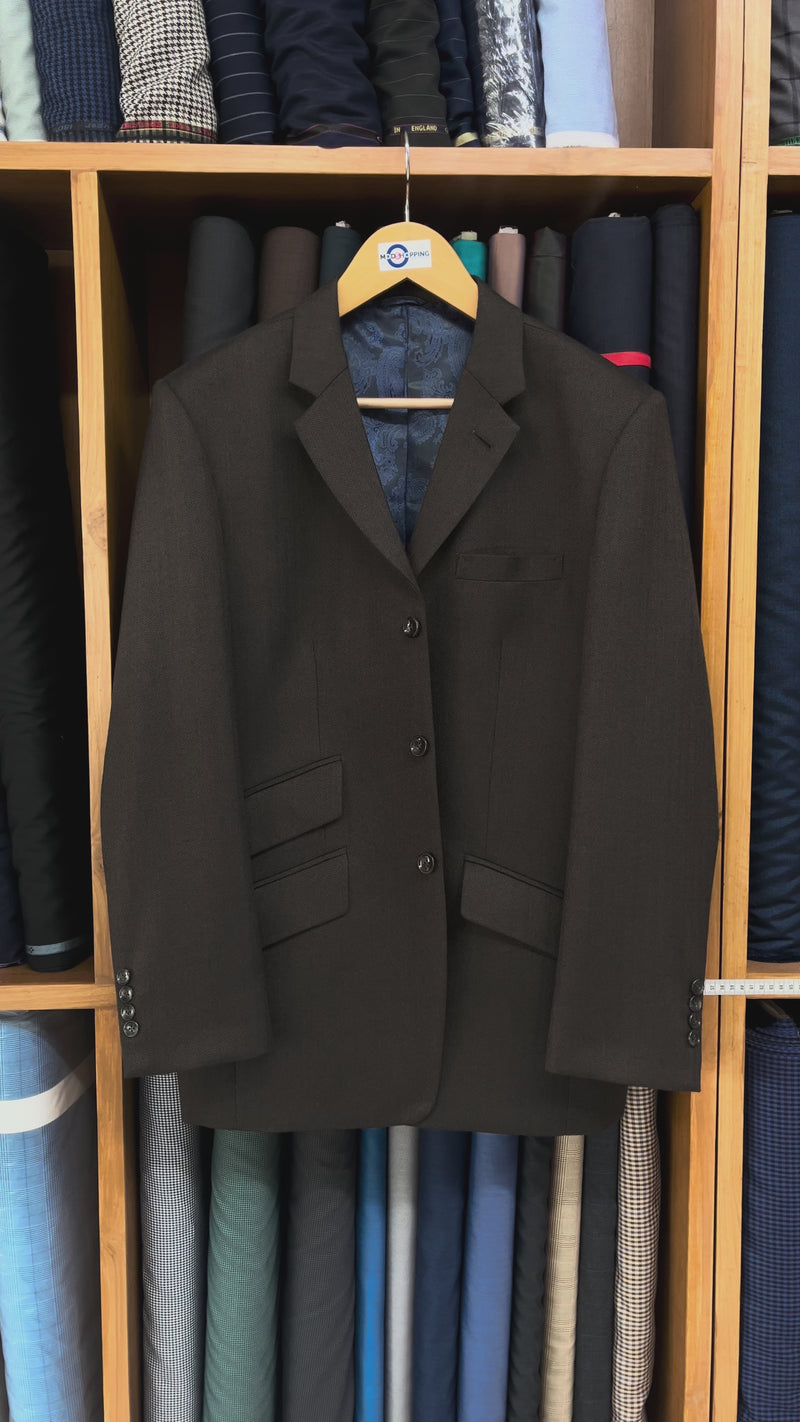 Brown Herringbone Tweed Jacket 