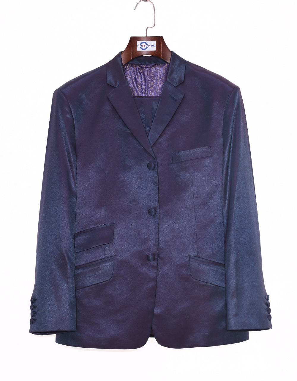 Red & Blue Two-Tone 3 Piece Suit