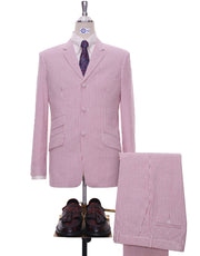 Red Berry Seersucker Suit