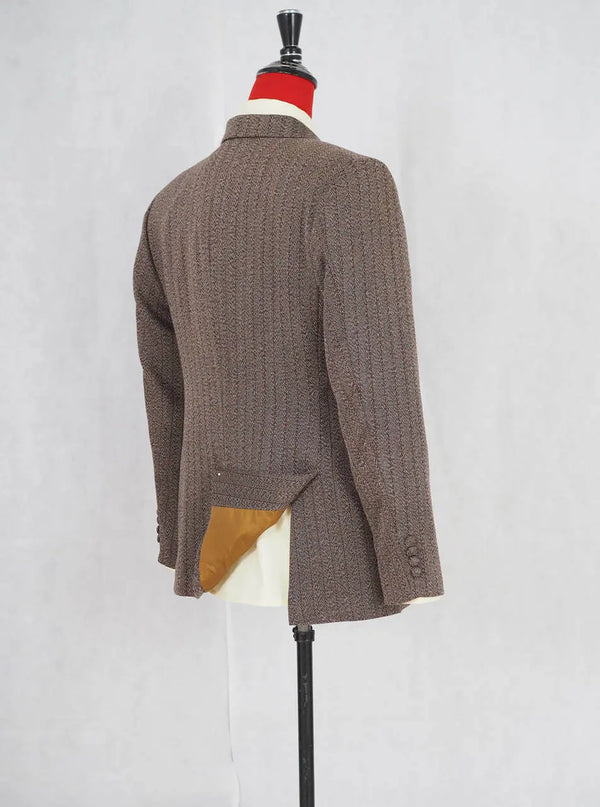 3 Piece Suit | Brown Herringbone Tweed Suit Modshopping Clothing