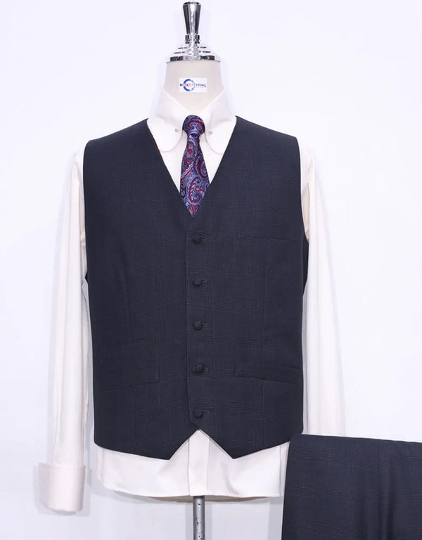 3 Piece Suit | Charcoal Grey Prince Of Wales Check Suit Modshopping Clothing