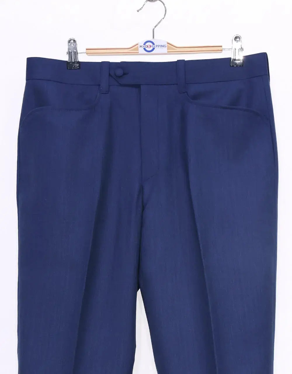 3 Piece Suit - Midnight Blue Herringbone Suit Modshopping Clothing