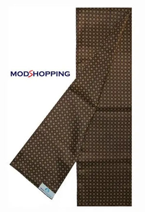 60s Mod Style Brown Small Dot Retro Scarf for men Modshopping Clothing
