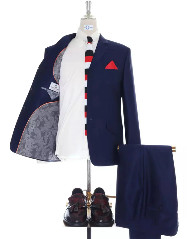 60s Mod Style Navy Blue Tonic Suit Modshopping Clothing