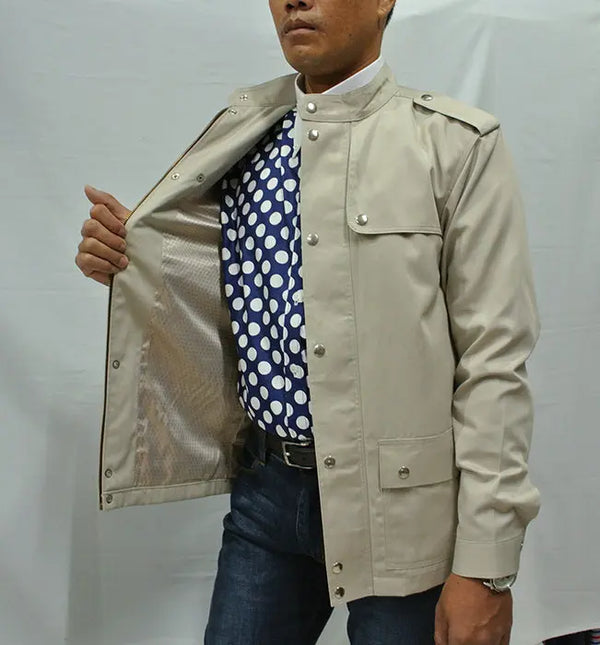 60s Outfits | Light Khaki Scooter Jacket Modshopping Clothing