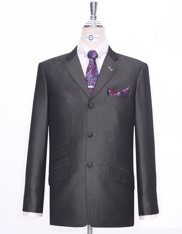 60s Vintage Style Golden Grey Tonic Suit Modshopping Clothing