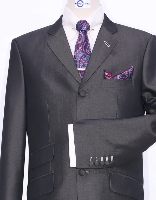 60s Vintage Style Golden Grey Tonic Suit Modshopping Clothing
