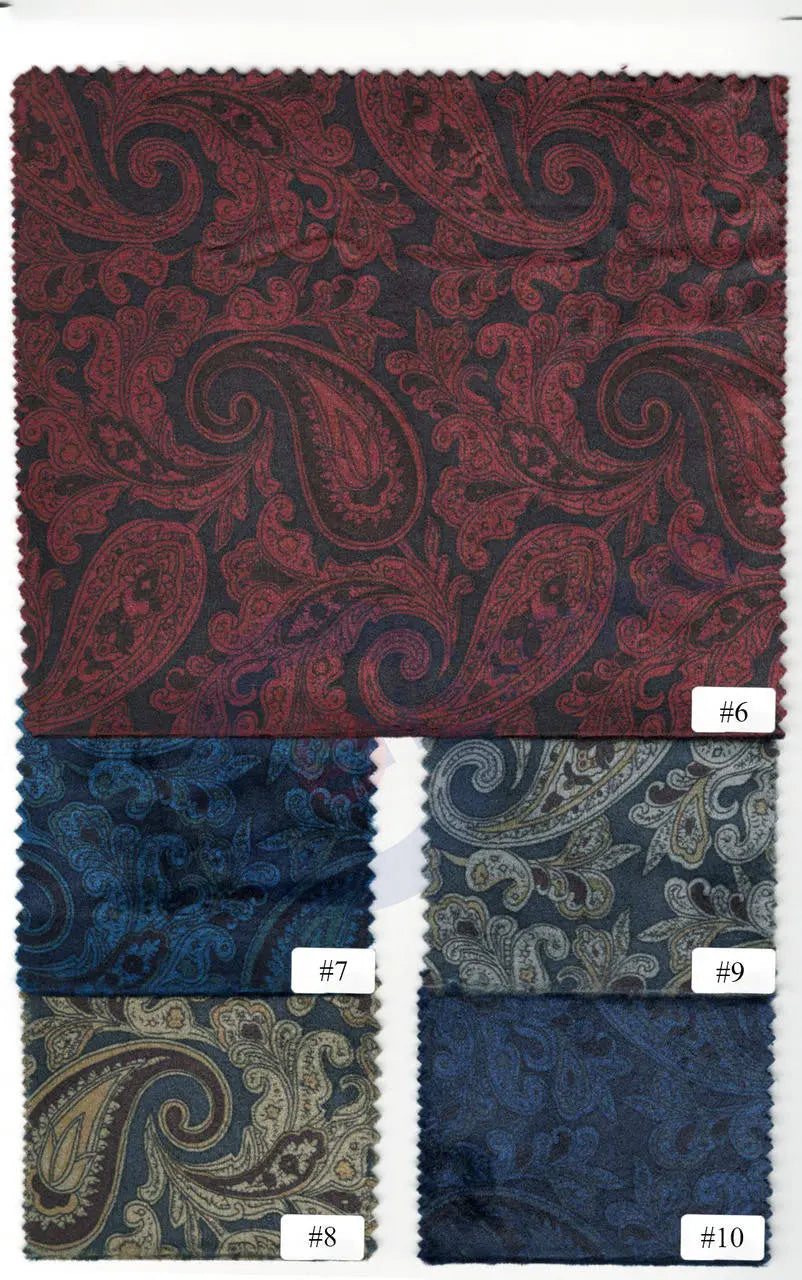 Bespoke Paisley Velvet 3 Piece Suit Modshopping Clothing