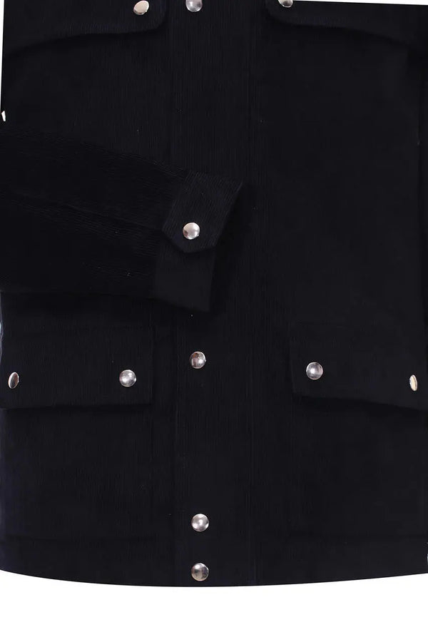 Black Corduroy Scooter Jacket Size 38R Modshopping Clothing