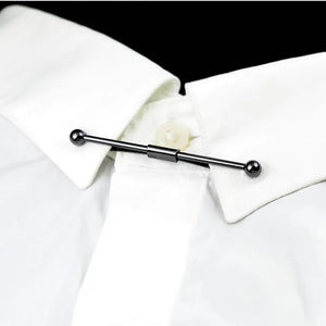 Black Metal Collar Clip Shirt For Men's Modshopping Clothing