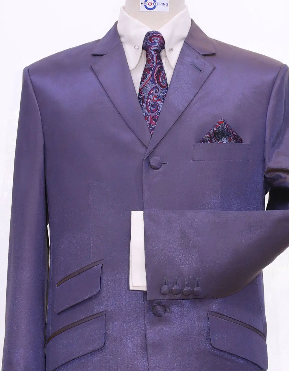 Brown and Purple Two Tone Suit Modshopping Clothing