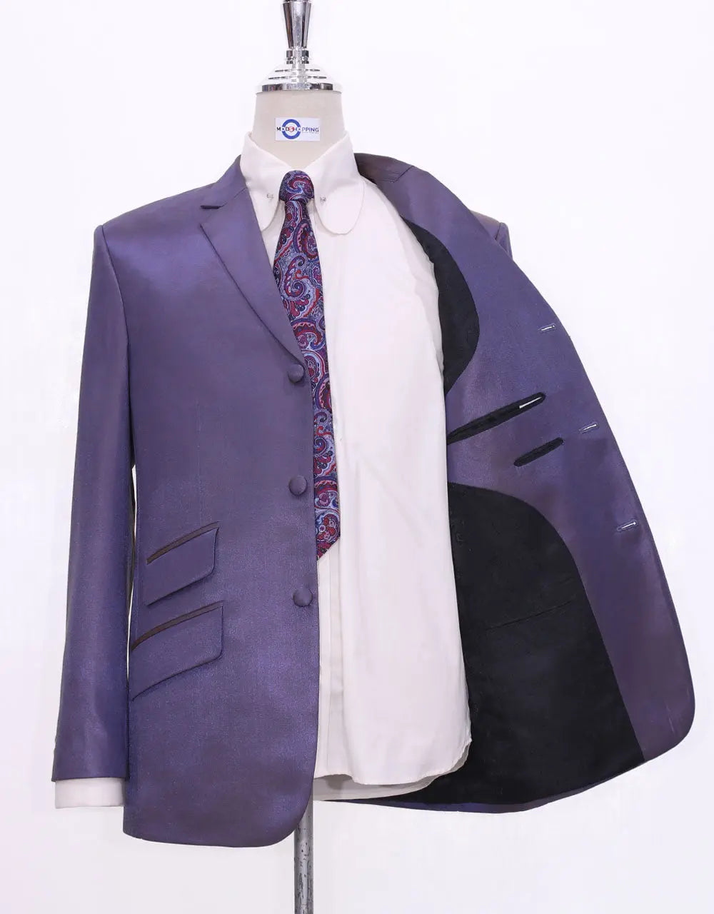 Brown and Purple Two Tone Suit Modshopping Clothing
