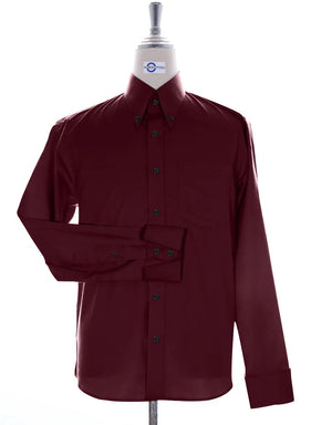 Button Down Burgundy Color Shirt Modshopping Clothing