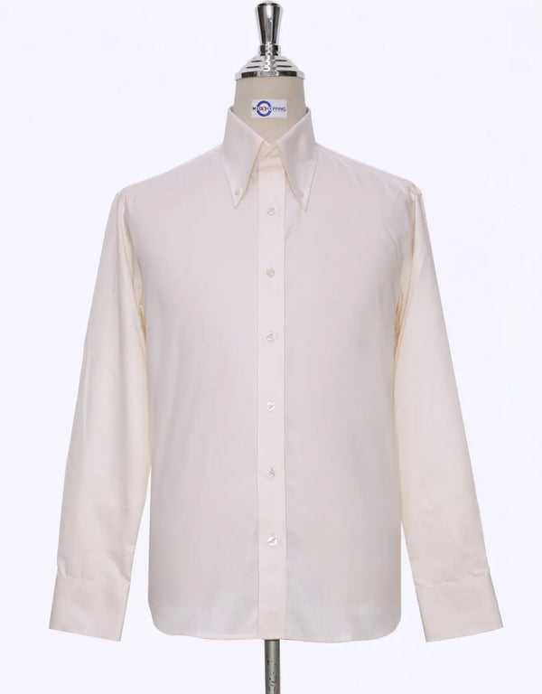 Button Down Shirt - Cream Shirt Modshopping Clothing