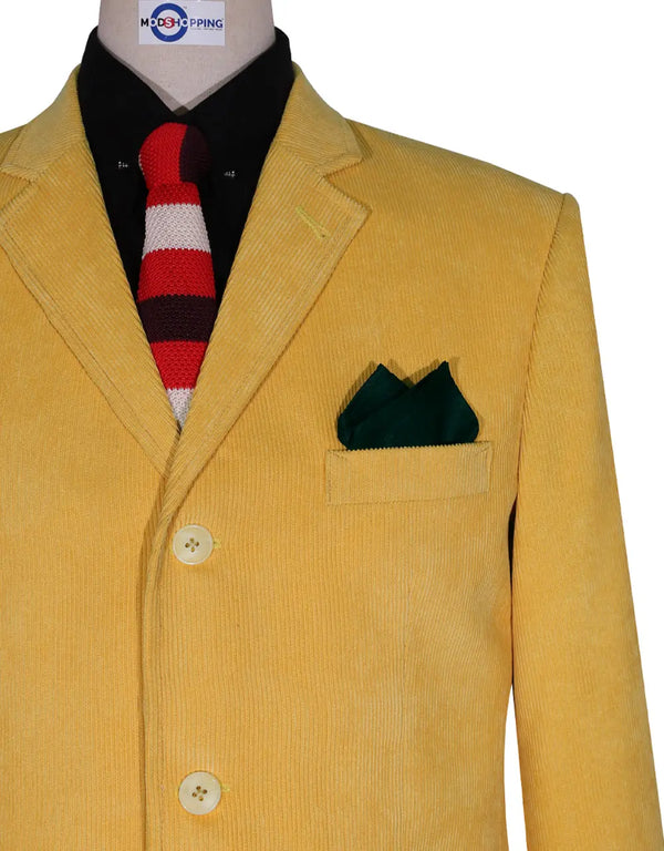 Corduroy Jacket - Mustard Corduroy Jacket Modshopping Clothing