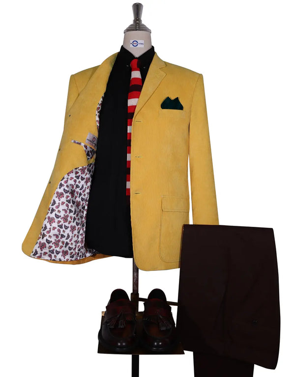 Corduroy Jacket - Mustard Corduroy Jacket Modshopping Clothing