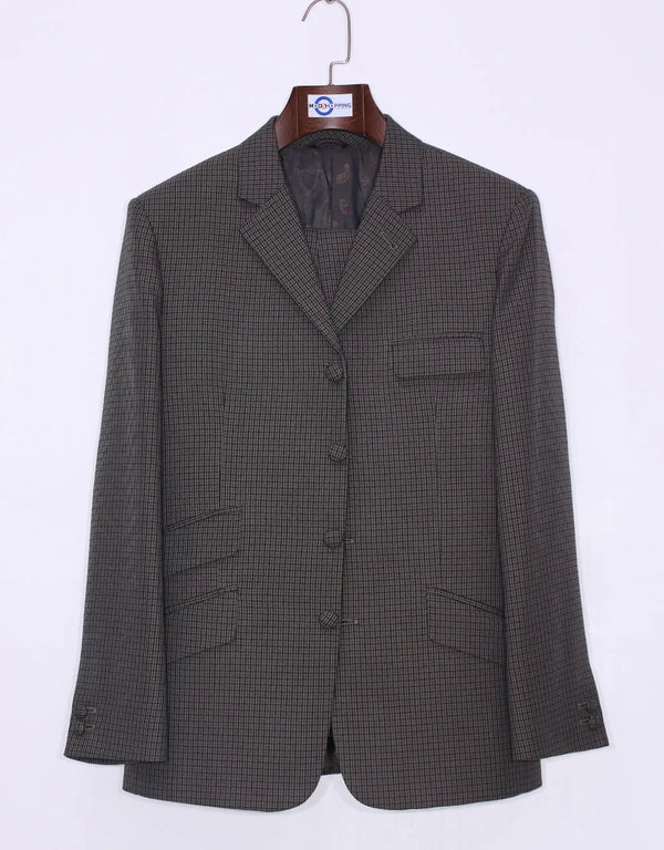 Dark Brown And Black Houndstooth Suit Modshopping