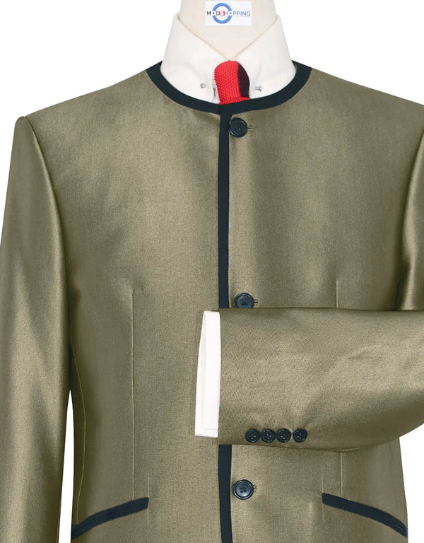 Gold Tonic Beatles Collarless Suit Modshopping Clothing