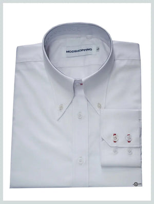 High Collar White Shirt | Formal Shirts for Men 60s Mod Style Modshopping Clothing