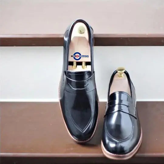 Leather Shoe Premium Penny Loafer (Black) Premier Loafer Modshopping Clothing