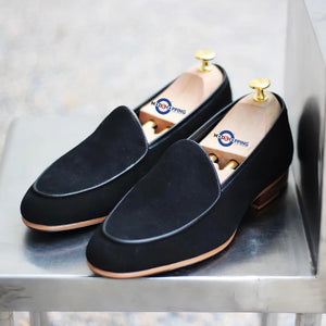 Loafers Suede Black Slip On Shoes Modshopping Clothing