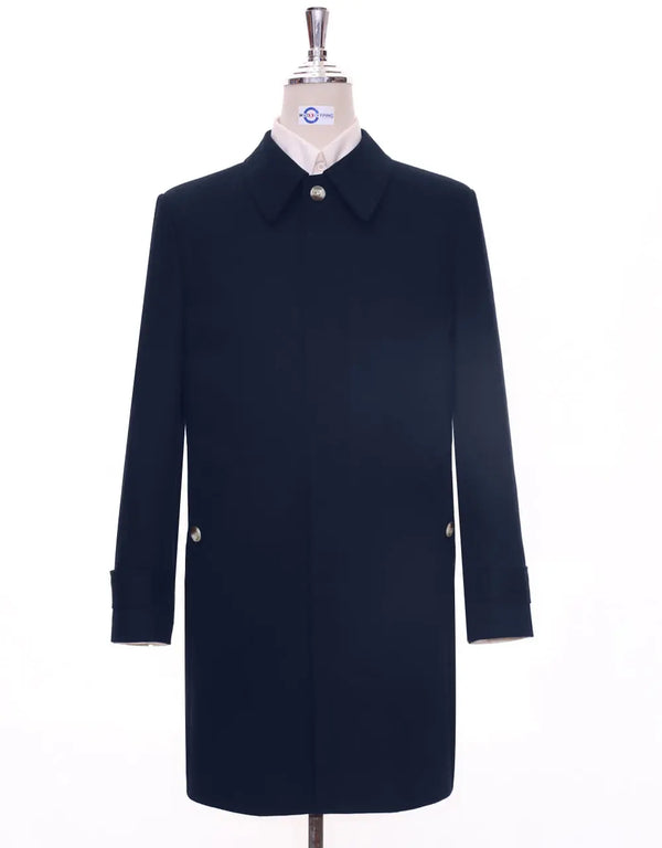 Mac Coat Men's | Tailored 60s Mod Original Navy Blue Mens Mac Coat Modshopping Clothing