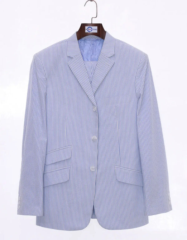 Men Seersucker Suit Tailored 3 Button Mod Suit Modshopping Clothing