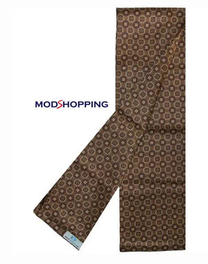 Mod Fashion Hand Made Brown Big Dot Retro Scarf for men Modshopping Clothing