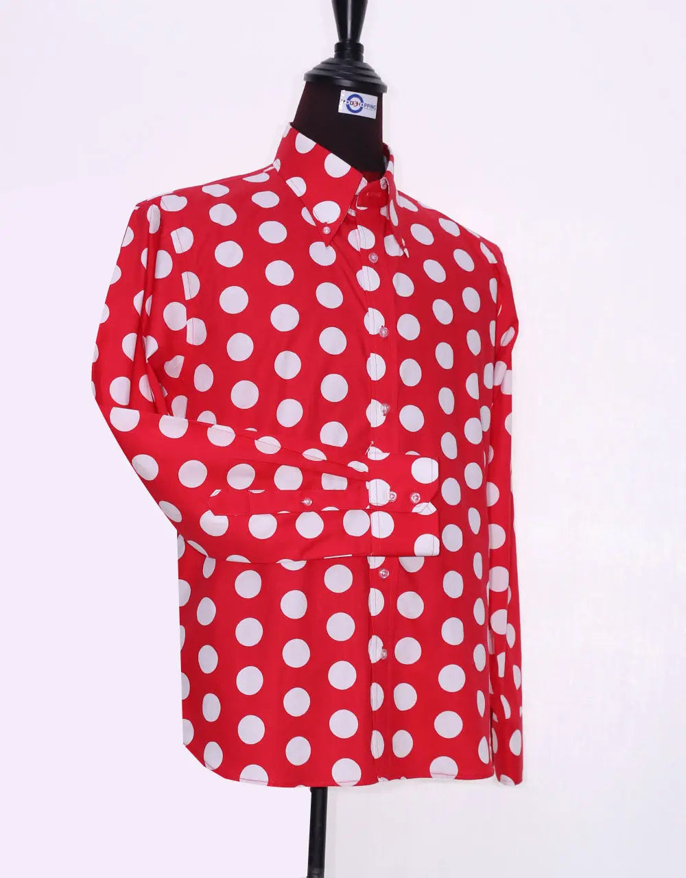 Mod Shirt | Large Red Polka Dot Shirt For Men Modshopping Clothing