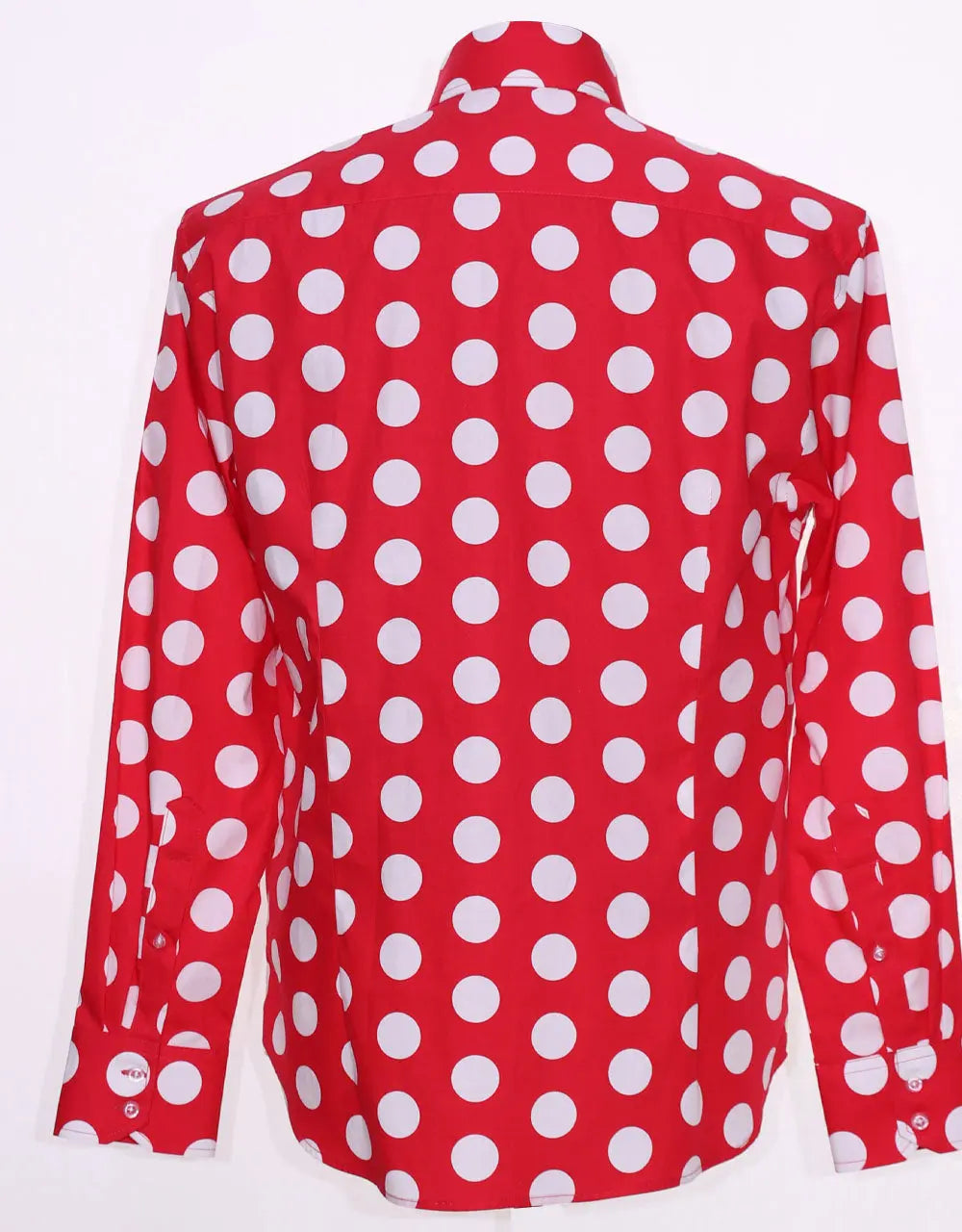 Mod Shirt | Large Red Polka Dot Shirt For Men Modshopping Clothing