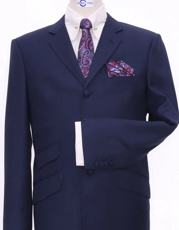 Mod Suit - 60s Mod Style Essential Navy Blue Suit Modshopping Clothing