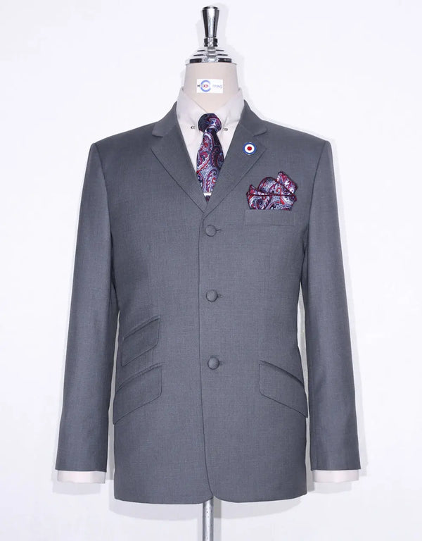Mod Suit - 60s Mod Style Pale Grey Suit Modshopping Clothing