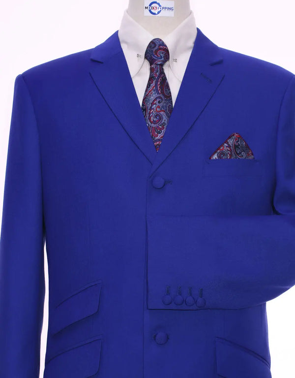 Mod Suit | 60s Style Royal Blue Suit for Men Modshopping Clothing